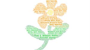 flower word cloud garden products